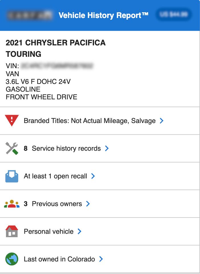 Carfax example