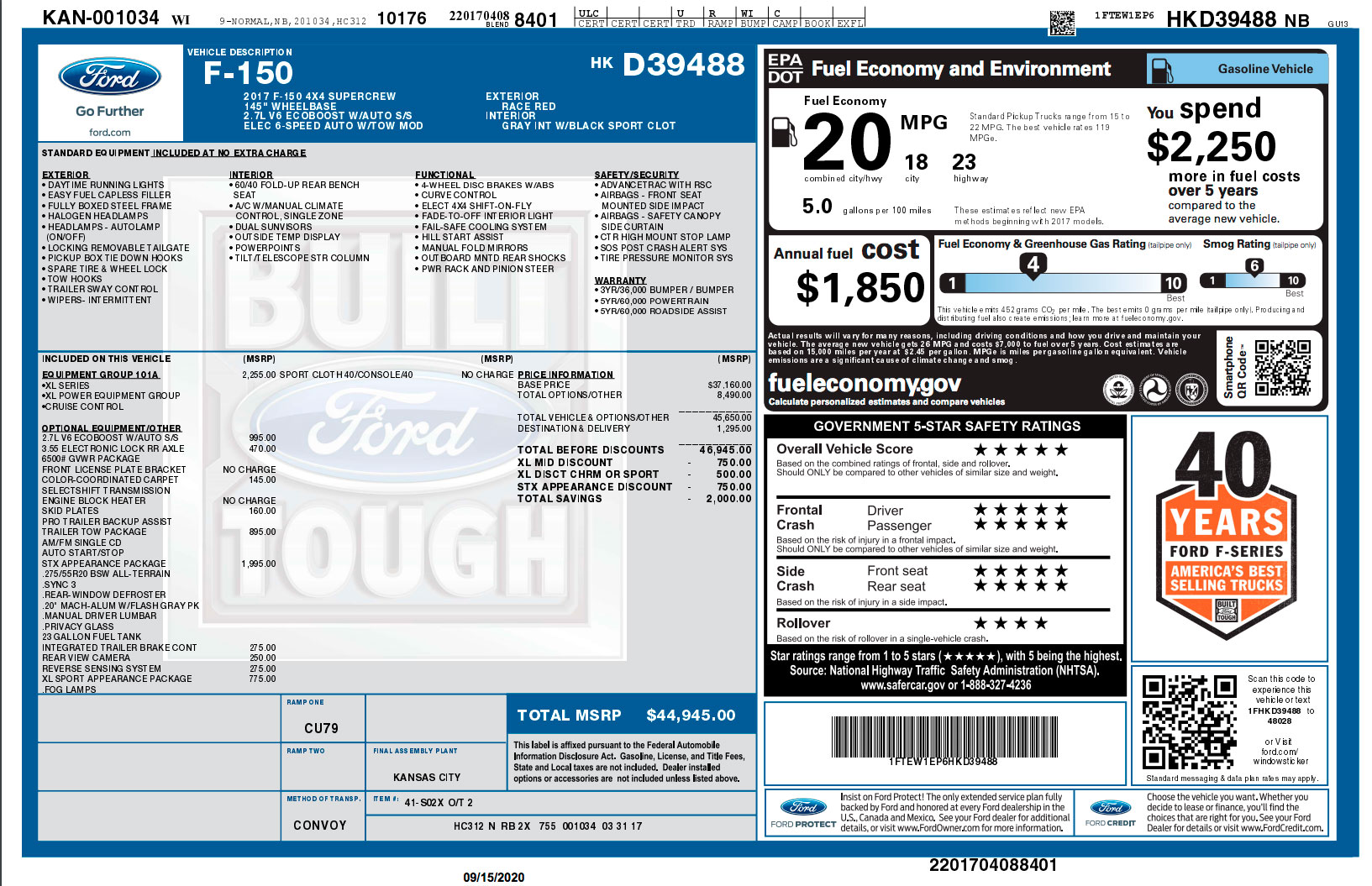 Window Sticker example